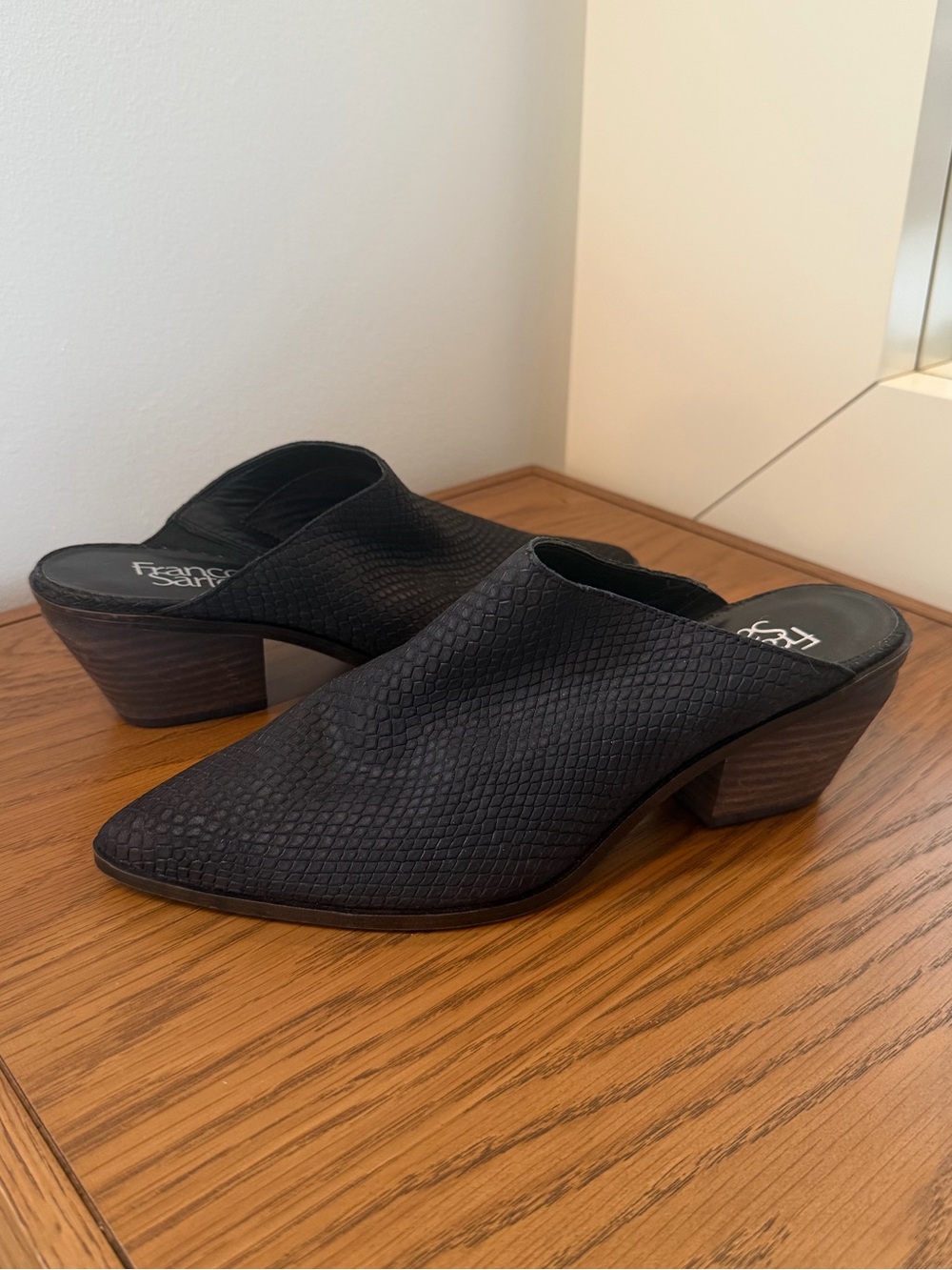 Franco Sarto Western Style Reptile Mule